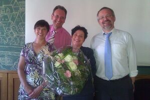 Renate Schmidt, Dr. Ralf Göck, Ministerin Katrin Altpeter und Thomas Funk MdL (vlnr)