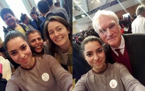 Lisa auf Selfies mit Katarina Barley MdB und Lothar Binding MdB