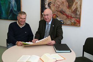 Roland Schulz, Leiter des Jugendamtes beim Rhein-Neckar-Kreis und SPD-Fraktionschef Helmut Beck